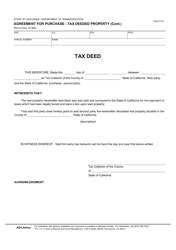 Form RW8-9 Agreement for Purchase - Tax Deeded Property - California, Page 6