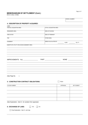 Form RW8-12 Memorandum of Settlement - California, Page 2