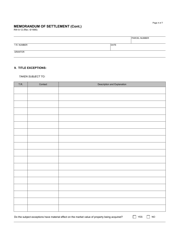 Form RW8-12 Memorandum of Settlement - California, Page 4