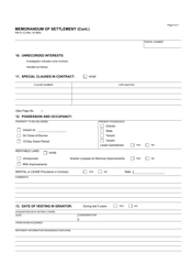 Form RW8-12 Memorandum of Settlement - California, Page 6