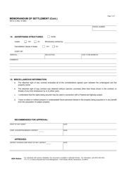 Form RW8-12 Memorandum of Settlement - California, Page 7