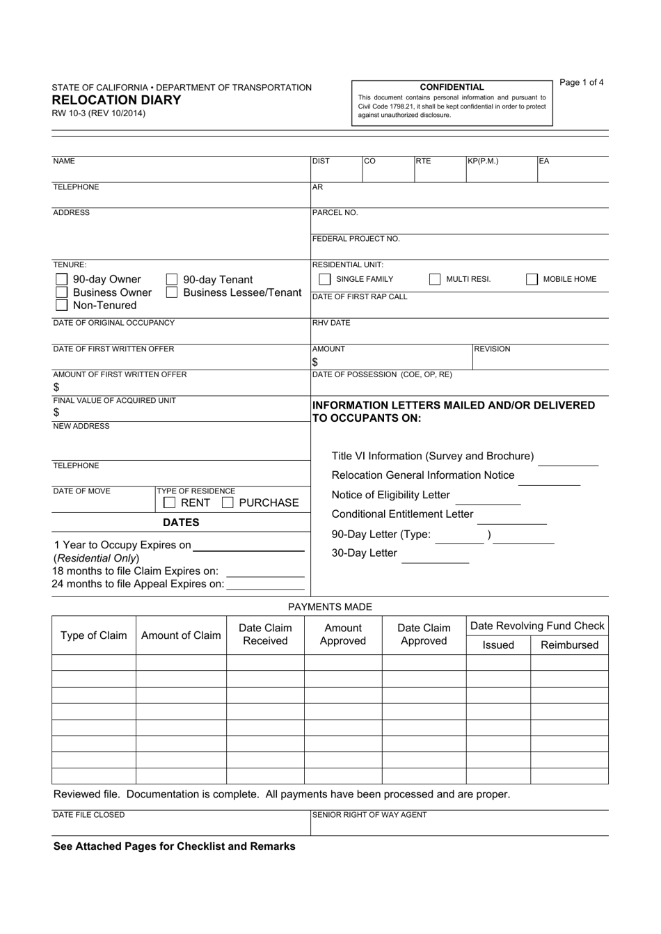 Form RW10-3 - Fill Out, Sign Online and Download Fillable PDF ...