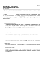 Form RW7-30 Notification of Right to Claim Loss of Business Goodwill - California, Page 2