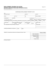 Form RW10-42 Replacement Housing Valuation Report Certification and Approval - California, Page 4