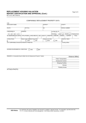 Form RW10-42 Replacement Housing Valuation Report Certification and Approval - California, Page 5