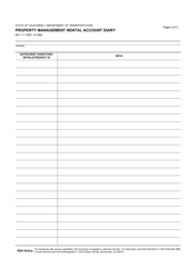 Form RW11-7 Property Management Rental Account Diary - California, Page 2