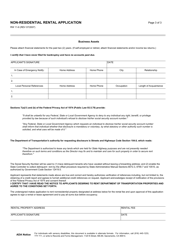 Form RW11-6 Non-residential Rental Application - California, Page 3