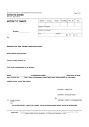 Form RW13-04 Notice to Owner - California