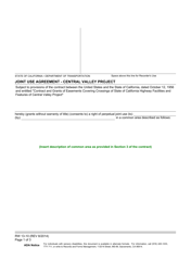 Document preview: Form RW13-10 Joint Use Agreement - Central Valley Project - California