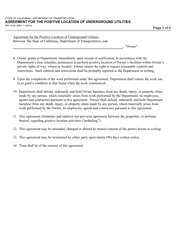 Form RW13-20 Agreement for the Positive Location of Underground Utilities - California, Page 3