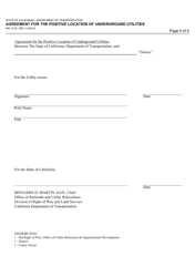 Form RW13-20 Agreement for the Positive Location of Underground Utilities - California, Page 4