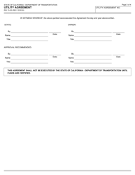 Form RW13-05 Utility Agreement - California, Page 3