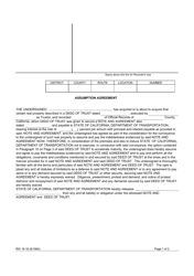 Form RW16-18 Assumption Agreement - California