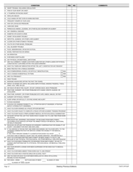 Form CHP73 Applicant Health Questionnaire - California, Page 2