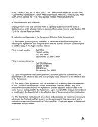 Agreement and Election to Prefund Other Post-employment Benefits - California, Page 2