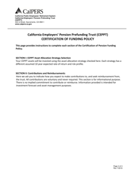 California Employers&#039; Pension Prefunding Trust (CEPPT) Certification of Funding Policy - California, Page 4