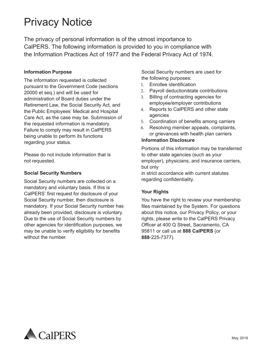 Form PERS-HBD-85 Group Continuation Coverage (Cobra) - California, Page 3