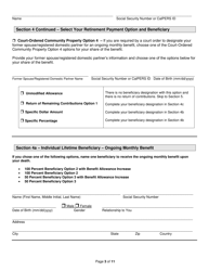 Form PERS09M0297 (PERS-PRS-W-4P/DE-4P) Judges&#039; Retirement Application - California, Page 3
