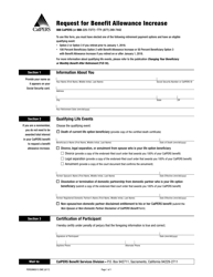 Form PERS0M0015 DMC Request for Benefit Allowance Increase - California