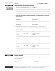 Retiree Questionnaire for CalPERS Disability Re-evaluation - California, Page 2