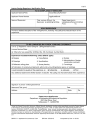 Form DBPR ID1 Interior Designer - Application to Take the National Council of Interior Design Qualifications (Ncidq) Exam - Florida, Page 8