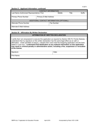 DBPR Form ALU7 Application for Education Course Provider - Florida, Page 4