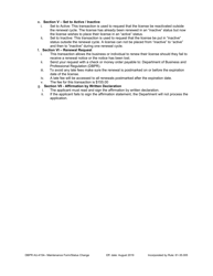 DBPR Form AU-4154 License Maintenance/Status Change Form - Florida, Page 2
