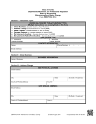 DBPR Form AU-4154 License Maintenance/Status Change Form - Florida, Page 3