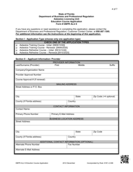 DBPR Form ALU8 Education Course Application - Florida, Page 4