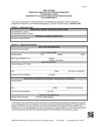 Form DBPR BAR6 Application for License From Null and Void (Expired License) - Florida, Page 2