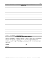 Form DBPR BAR6 Application for License From Null and Void (Expired License) - Florida, Page 3