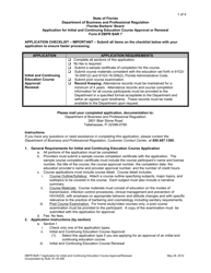 Form DBPR BAR7 Application for Initial and Continuing Education Course Approval or Renewal - Florida