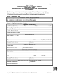 Form DBPR BAR7 Application for Initial and Continuing Education Course Approval or Renewal - Florida, Page 3