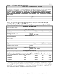 Form DBPR ALU4 Request for Change of Status - Florida, Page 12
