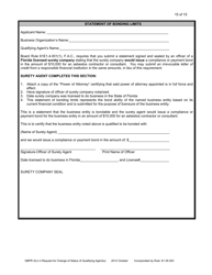 Form DBPR ALU4 Request for Change of Status - Florida, Page 15
