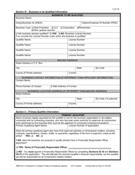 Form DBPR ALU4 Request for Change of Status - Florida, Page 7