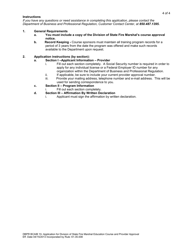 Form DBPR BCAIB10 Application for Division of State Fire Marshal Education Course and Provider Approval - Florida, Page 4