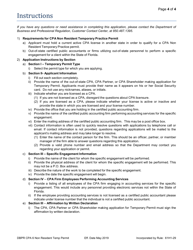 Form DBPR CPA6 Application for CPA Non Resident Temporary Practice Permit - Florida, Page 4