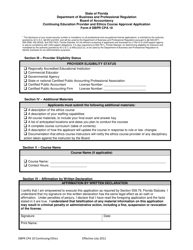 Form DBPR CPA10 Continuing Education Provider and Ethics Course Approval Application - Florida, Page 3