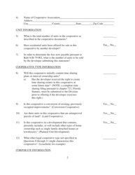 DBPR Form CO6000-33-024 Developer/Cooperative Filing Statement - Florida, Page 2