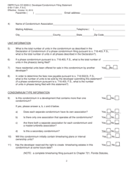 DBPR Form CO6000-2 Developer/Condominium Filing Statement - Florida, Page 2
