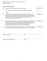 DBPR Form CO6000-2 Developer/Condominium Filing Statement - Florida, Page 5