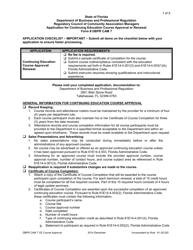 Document preview: Form DBPR CAM7 Application for Continuing Education Course Approval or Renewal - Florida