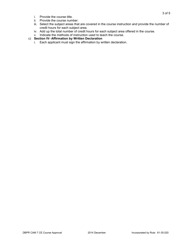 Form DBPR CAM7 Application for Continuing Education Course Approval or Renewal - Florida, Page 3