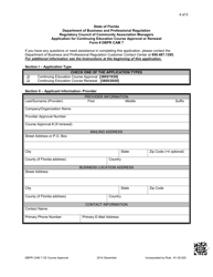 Form DBPR CAM7 Application for Continuing Education Course Approval or Renewal - Florida, Page 4