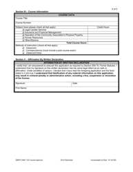 Form DBPR CAM7 Application for Continuing Education Course Approval or Renewal - Florida, Page 5