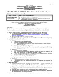 Document preview: Form DBPR COSMO10 Application for Continuing Education Provider Approval - Florida