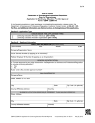 Form DBPR COSMO10 Application for Continuing Education Provider Approval - Florida, Page 3