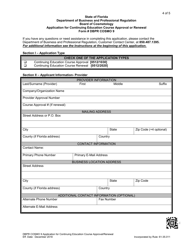 Form DBPR COSMO9 Application for Continuing Education Course Approval or Renewal - Florida, Page 4