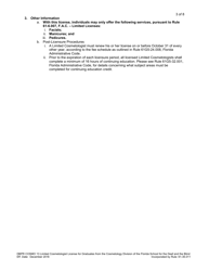 Form DBPR COSMO13 Application for Limited Cosmetologist License for Graduates From the Cosmetology Division of the Florida School for the Deaf and the Blind - Florida, Page 3